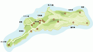 竹島　見どころ地図