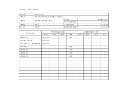 入札結果表（浚渫工事）のサムネイル