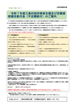 給付金案内チラシのサムネイル