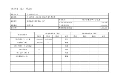 結果表_片泊村営住宅24号棟外構工事（繰越）のサムネイル